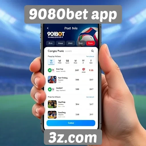 Interface do usuário do 9080bet app em destaque