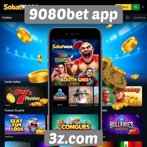 Variedade de jogos disponíveis no 9080bet app